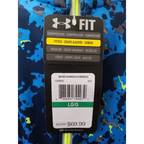 Under Armour Torm Launch 1/2 Zip Run Jacket Men's LG Blue Mock Neck Long Sleeve - Picture 8 of 13